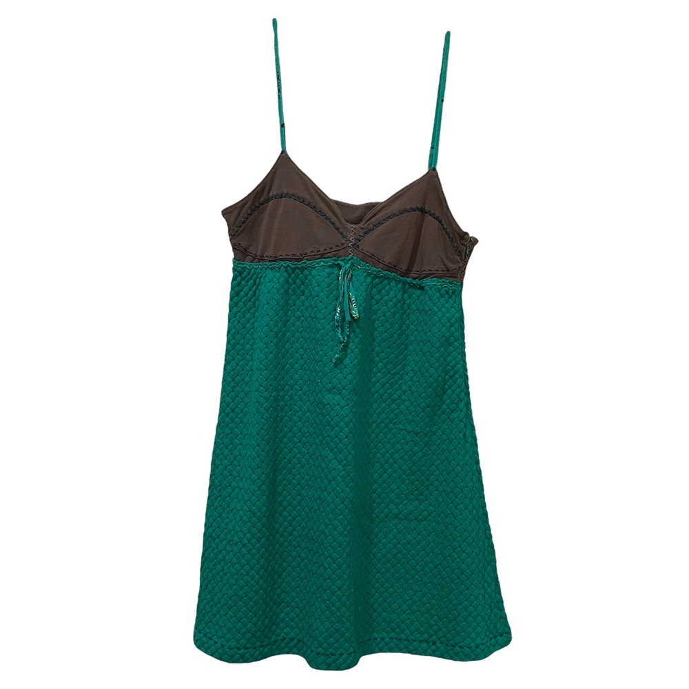 Free People Small Medium Vintage Green Spaghetti Strap Tank Dress Coverup D